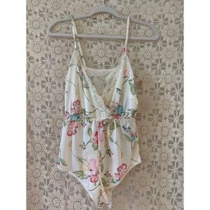 Vintage Floral Bohemian Romper Sz‎ S